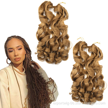 22 Inch 150g Jumbo Attachments Hair Extension Braids Crochet Ombre Curly Water Wavy Yaki Wave Synthetic Fiber Wavy Braiding Hair